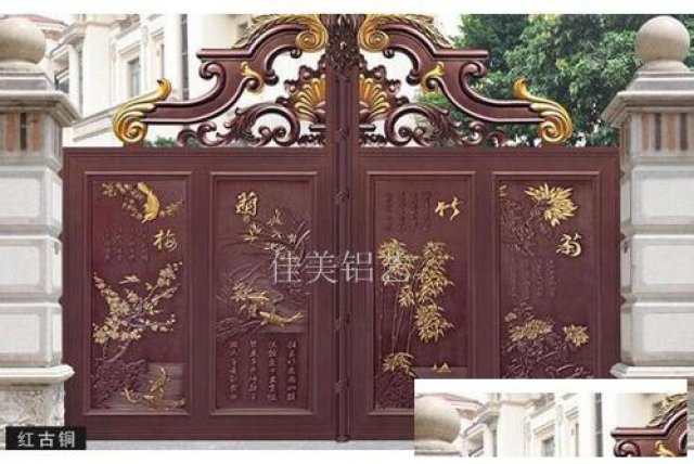 天津铝艺大门，铝艺庭院门，别墅大门厂家定做安装