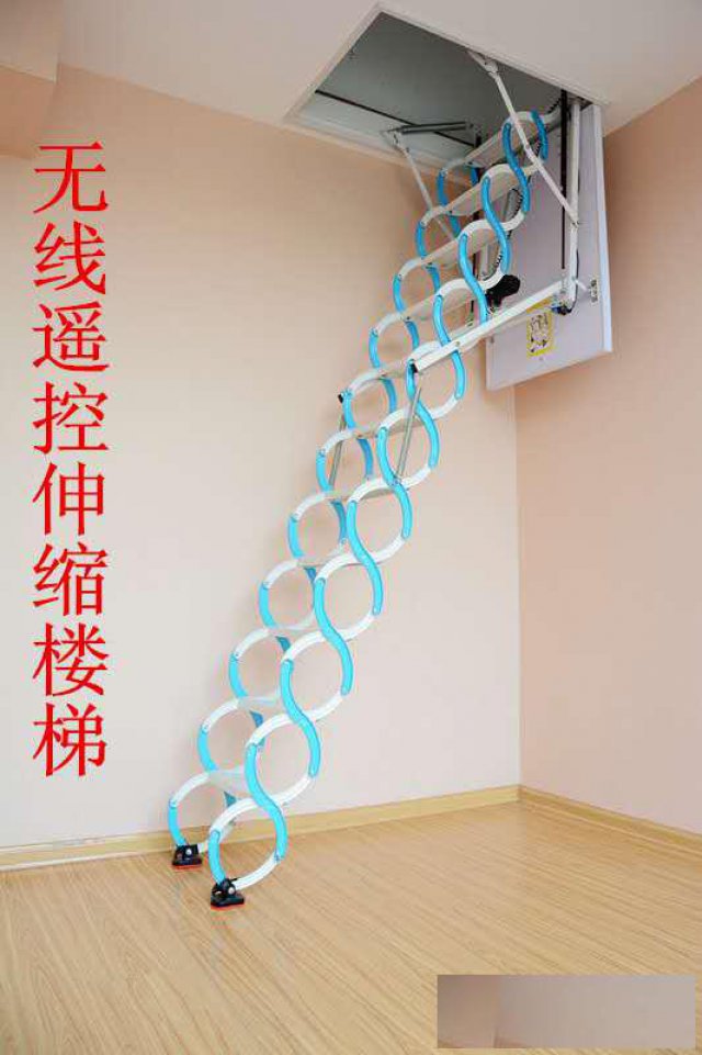 宁河区定制安装碳钢伸缩楼梯钛镁合金伸缩楼梯