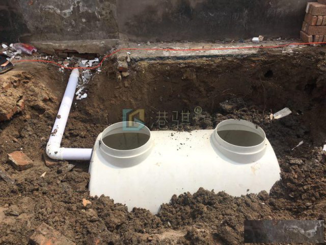 一体化玻璃钢化粪池3立方家用化粪池结构图（价格品牌厂家）港骐