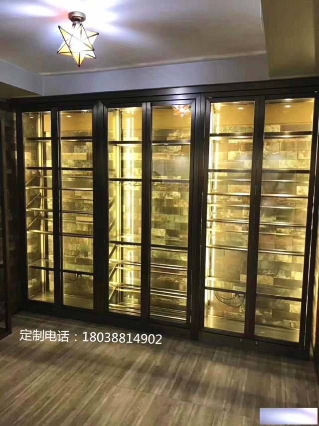 不锈钢酒柜红酒架别墅家用红酒恒温柜酒柜定制