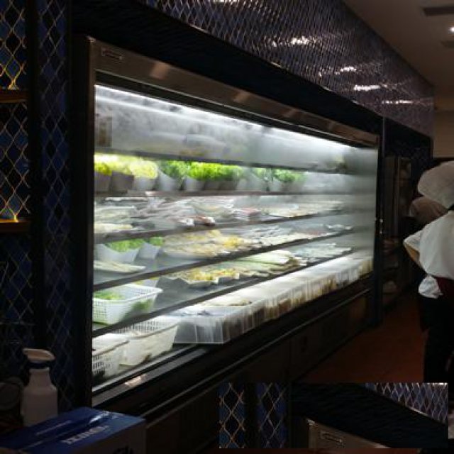 郑州海底捞火锅店不锈钢风幕柜定做厂家哪里有