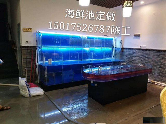 深圳海鲜池设计图、酒楼海鲜鱼池定制