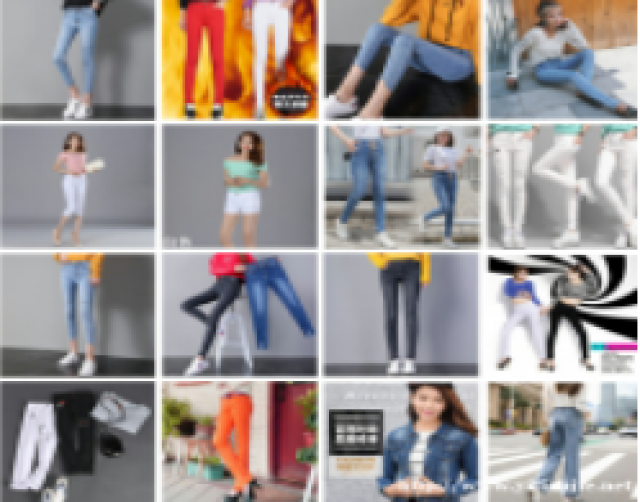 韩版紧身牛仔裤女高腰显瘦九分铅笔裤