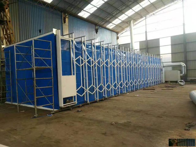 邹平伟航新款移动伸缩房移动喷漆房移动烤漆房水帘喷漆柜品质保证