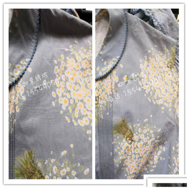 衣服破洞绣补精工织补绣花定制无痕织补