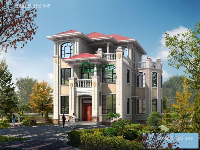 素雅大方的欧式三层别墅，设计功能齐全，满足大家的幻想！