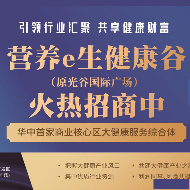 光谷国际广场招商营养e生健康谷招租