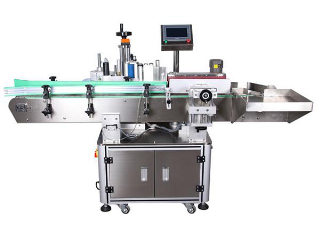 全自动圆瓶贴标机+搓滚式