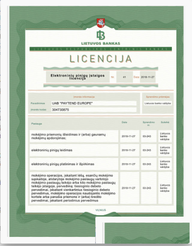 简单分析立陶宛EMI电子货币支付牌照办理流程