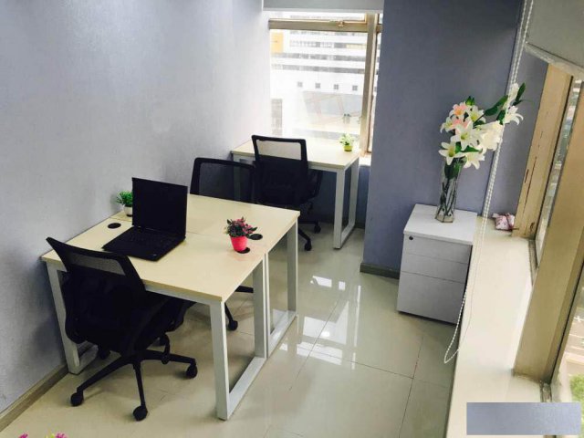 地王大厦办公室，2人特价房配红本凭证，可注册，带家私，直租