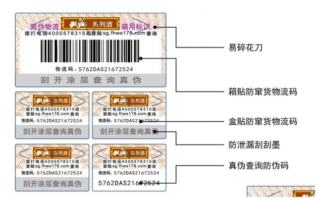 不干胶标签，防伪纸张