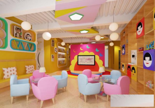 河南钰之品装饰郑州儿童培训画室装修设计