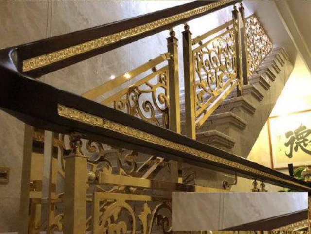 北京铜艺楼梯扶手别墅护栏厂家定制