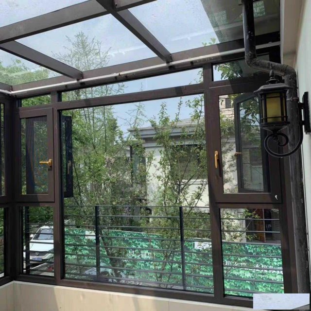 广州高层封阳台飘窗落地窗断桥铝隔音窗制作安装