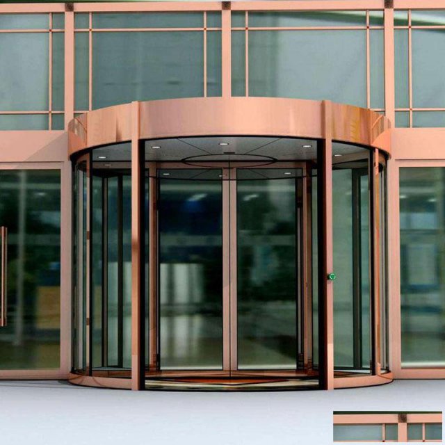 旋转玻璃铜门北京两翼旋转门厂家定制