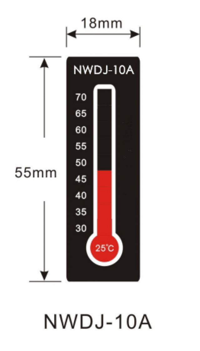 可反复变色测温纸测温贴片温度标签NWDJ-10A