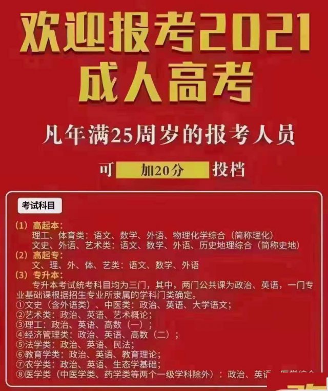 2021年成人高考报名倒计时一周了