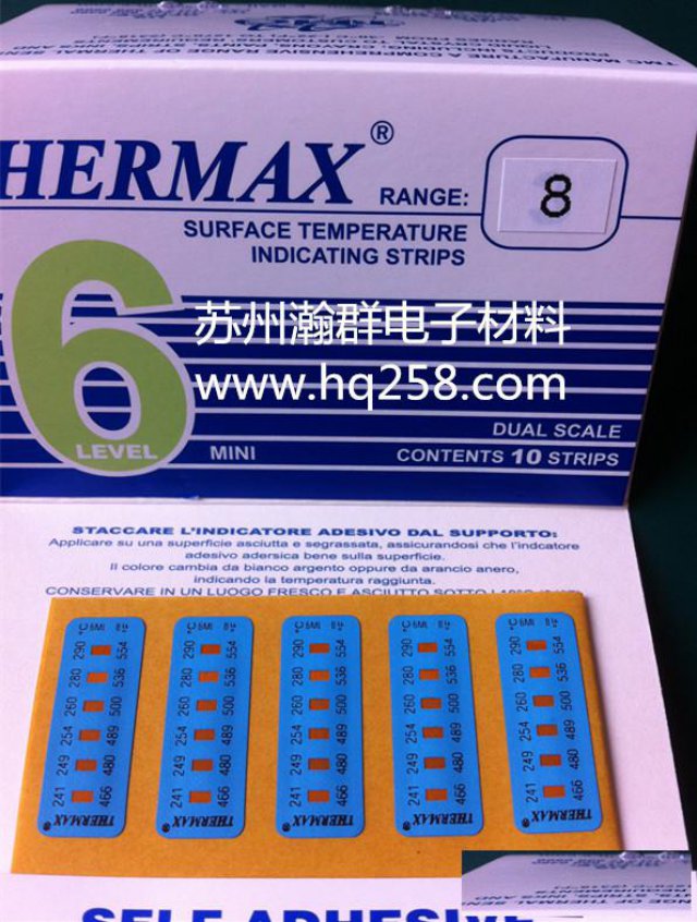 TMC测温纸热敏试纸英国THERMAX测温纸29-290℃