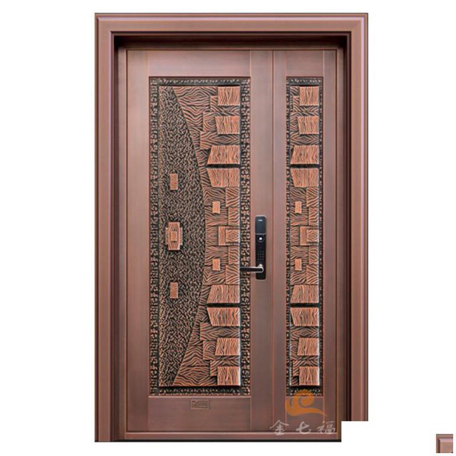 字母铜门防盗铜门北京金七福定制