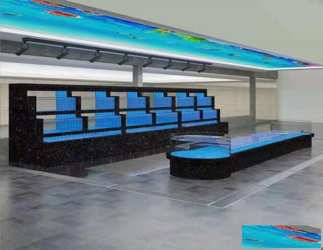 爱采购广州不锈钢鱼缸定制各类海鲜鱼池安装价格