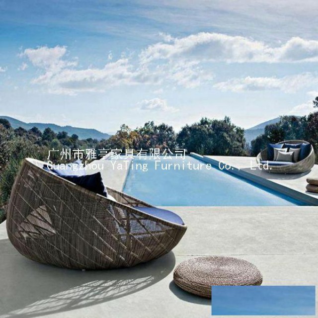 雅亭厂家供应YT-DF1632别墅户外躺床酒店民宿露台沙发