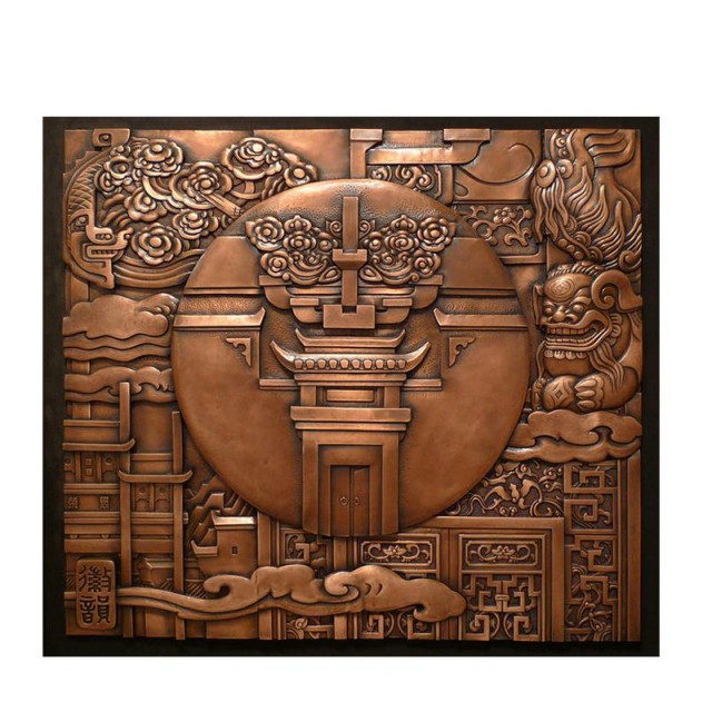 金七福定制铜浮雕铜雕刻北京厂家