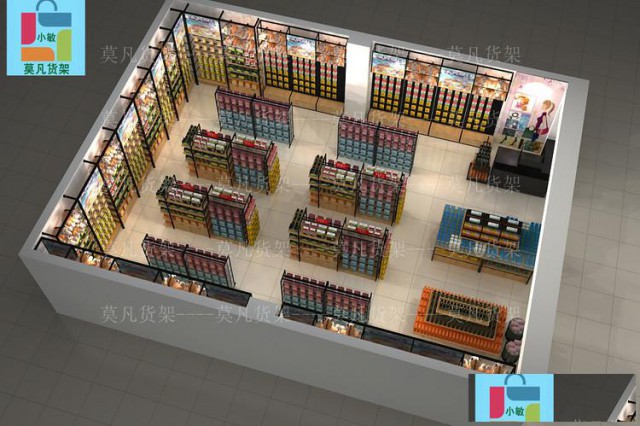 白河货架-莫凡货架布局陈列-伶俐饰品货架空间展示设计