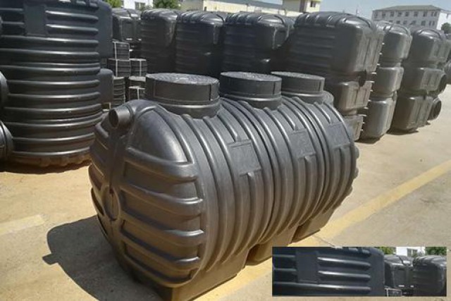 湖北龙康PE吹塑一体式三格化粪池-污水处理产品制造商