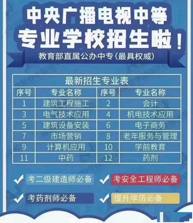 一年制中专滚动招生月底特价名额仅剩2个