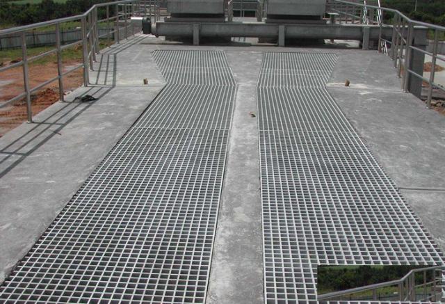 排水沟盖板热镀锌钢格板平台踏步板防滑钢格栅