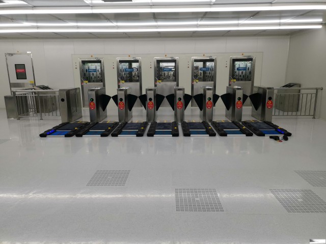 直供颂雅工业无尘车间风淋室使用智能测温热成像人行通道闸机