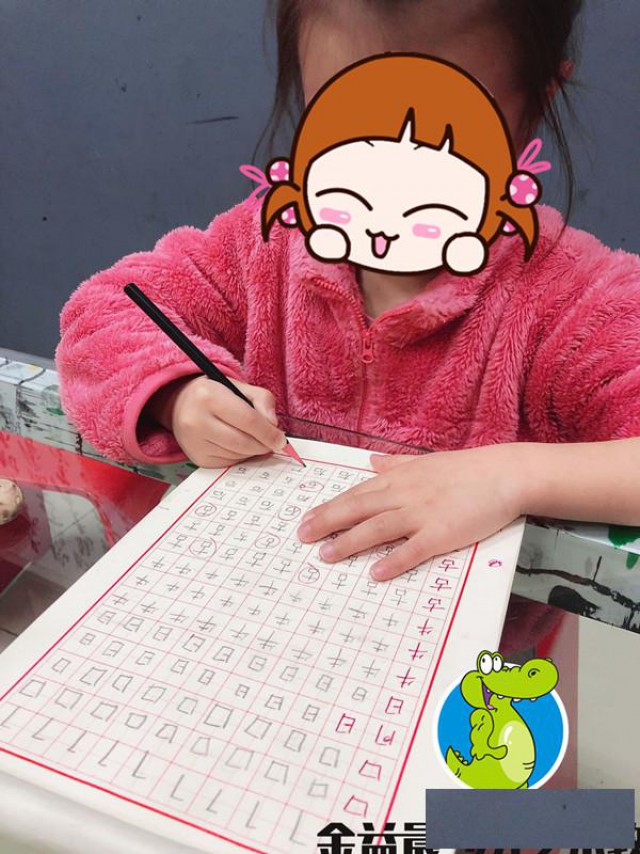 学硬笔字从大班学基础就到科技城文体图书馆金益晨体验