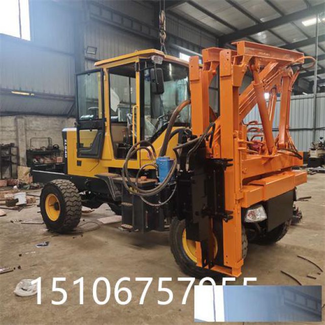 轮式波形护栏打桩机液压打拔钻一体机装载护栏打桩机