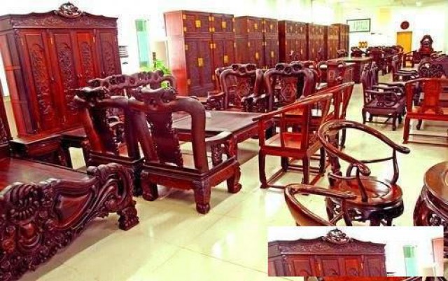 杭州高价收购二手红木家具大红酸枝古典雕花红木回收