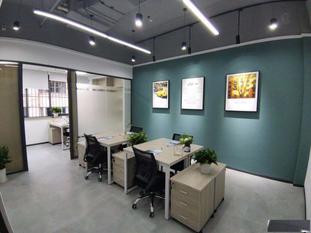 宝安区初创业实用小型办公室出租配套家私网络空调红本注册地址