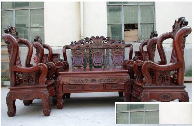 福州专业回收二手红木家具大红酸枝家具红木衣柜沙发收购