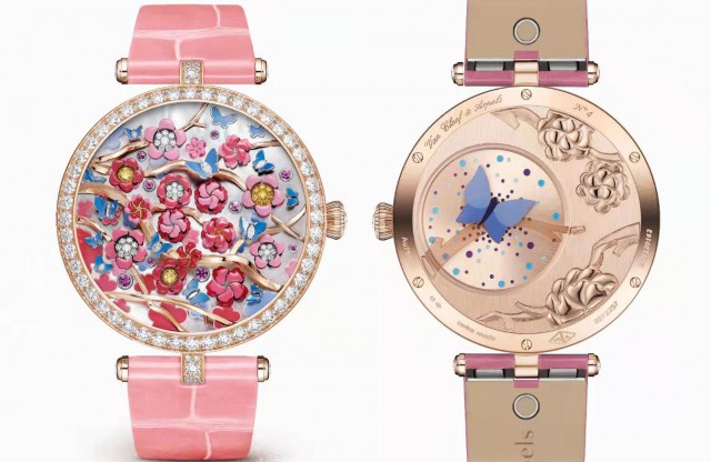 梵克雅宝新品腕表，用花卉显示时间的腕表