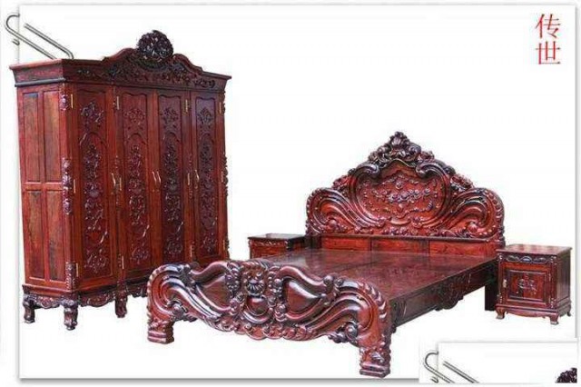 杭州高价回收二手红木家具大红酸枝沙发卧室红木家具收购