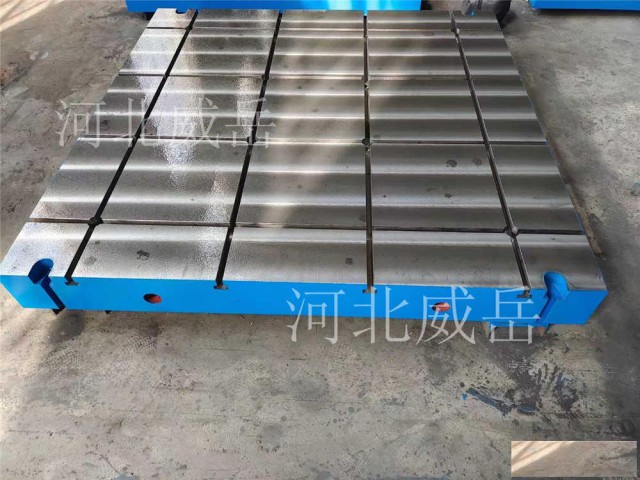 加宽款铸铁试验平台耐冲击大型铸铁平台高度可以调节