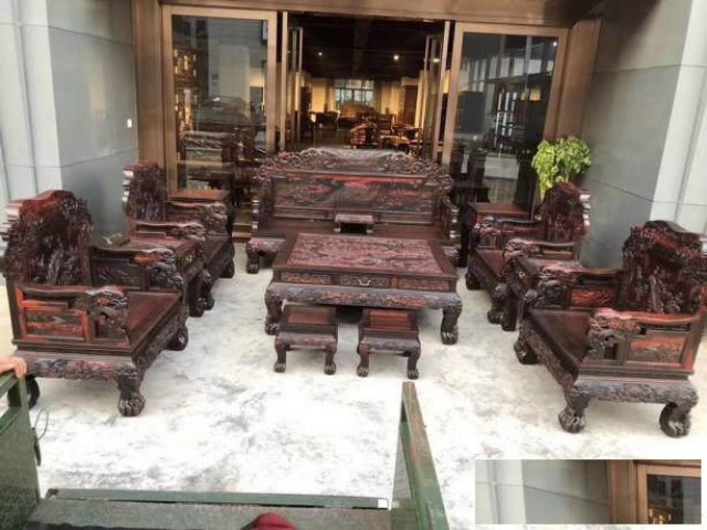 深圳高价回收二手红木家具大红酸枝家具整套红木收购