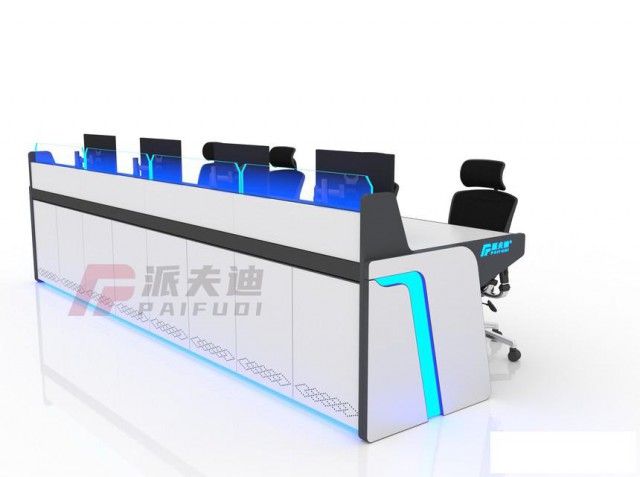 控制台指挥中心科技感灯带操作台监控台控制台调度台