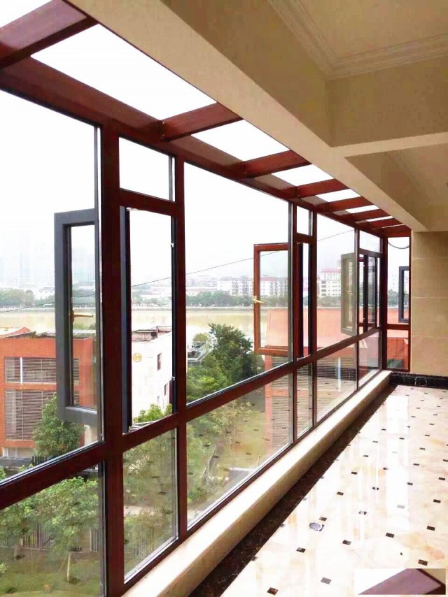 广州断桥铝门窗生产商封阳台封露台玻璃阳光房定制厂家