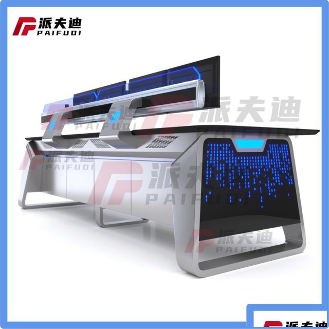 安防监控操作台中控室控制台定制指挥中心平台豪华调度台电脑机柜