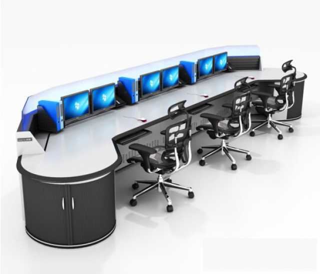 多媒体机房操作台指挥调度台工控台中心监控桌播音桌定制