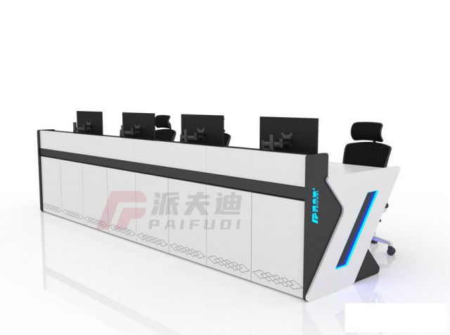 安防监控操作台简约现代豪华科技感电脑工作台机柜操控台加厚定制
