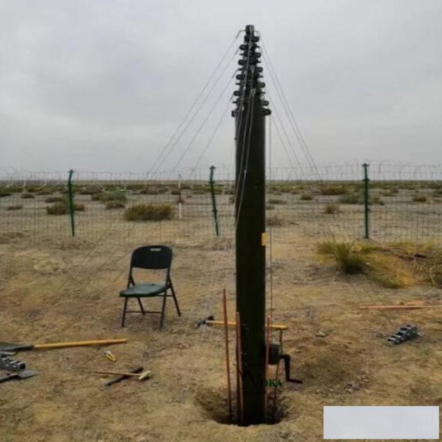 雅恪尚25米移动升降式四角监控避雷针塔快装式升降避雷针