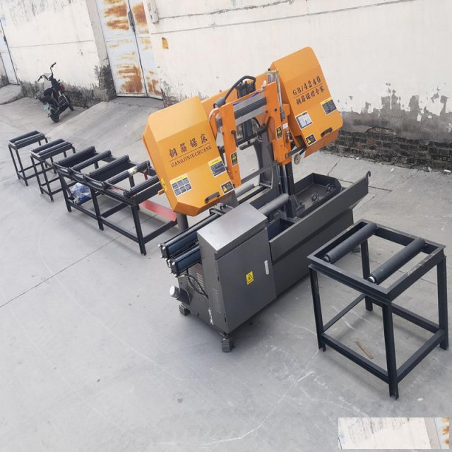 金属带锯床4240整捆钢筋锯切卧式带锯床河北钢筋锯床厂家