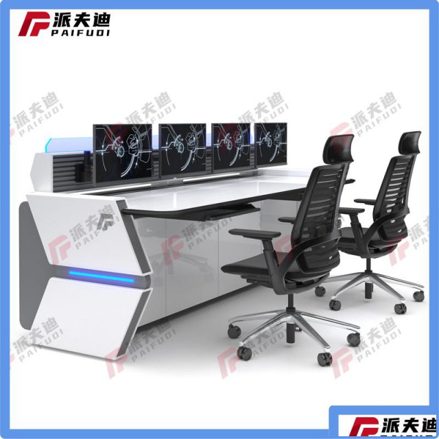 监控操作台机柜监控室中心机房操作台控制台安防监控台电脑调度台