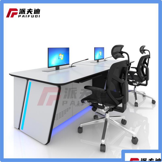 安防控制台单联监控指挥中心调度台桌双联操作台调度室机房电脑桌