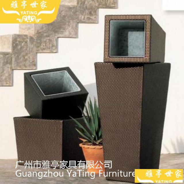 雅亭厂家定做YTB01户外藤艺花箱地产酒店工程园林景观花箱